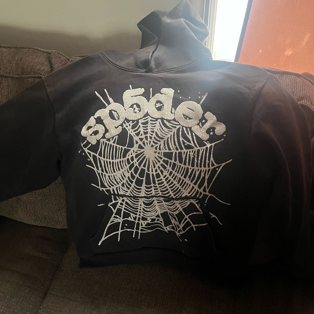 Black and white Sp5der Hoodie